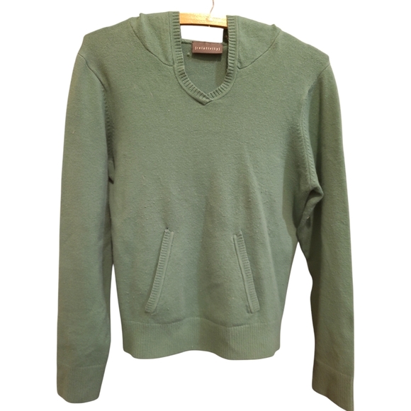 Green V-Neck Sweater - Picture 1 of 3